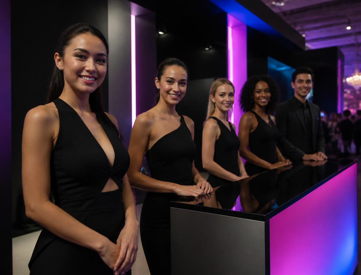 Brand ambassadors and hosts at a premium brand activation